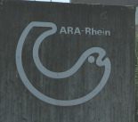 Pratteln: Netzibodenstrasse, ARA Rhein,
                        Logo Nahaufnahme