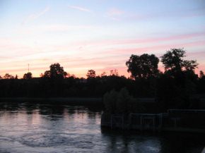 Schleuse Birsfelden, Sonnenuntergangshimmel (04)