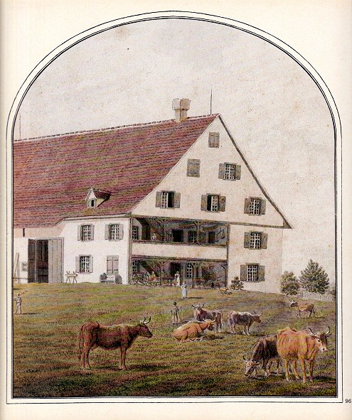  l'ouest
                      de Ble: La Grange du Tailleur (Schneiderhof)  la
                      rue des Champs des Chteaux (Burgfelderstrasse)
                      116, en 1830