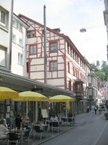 St. Gallen: Webergasse 15, Riegelhaus mit
                        kleinem, bemaltem Erker