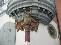 St. Gallen: Gallusstrasse, die
                                  Erkerfigur