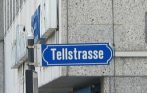 St. Gallen: Strassenschild Tellstrasse