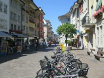 Winterthur: Obertor, Baum mit runder
                        Sitzmauer