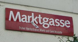 Winterthur: Strassenschild Marktgasse
                        (ausfhrlich)