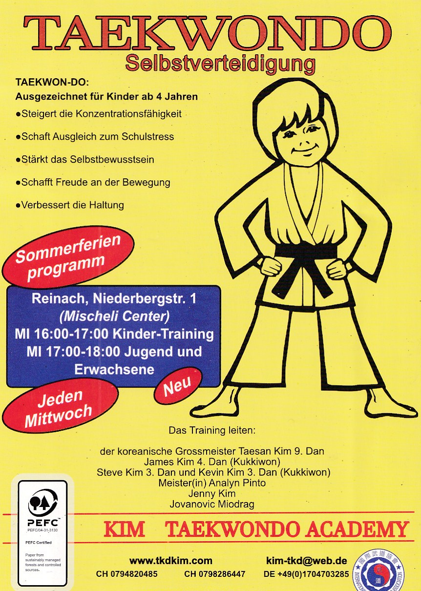 Kindsmissbrauch Basel mit krimineller
                              Taekwondo-Werbung für Kinder ab 4 Jahren
                              (!) Sommer 2022 01