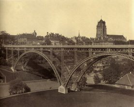 Bern, die Kirchenfeldbrcke wurde 1883
                          dem Verkehr bergeben