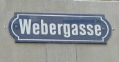 St. Gallen: Strassenschild Webergasse