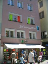 Zurich: Niederdorfstrasse (Downtown
                        Street), house of Weissgerwe