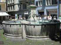 Stuessi Yard fountain, the basin