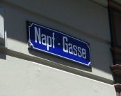 Road sign "Napfgasse"
                        ("Bowl's Alley")