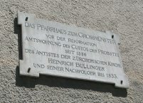 Bullingerhaus, Tafel