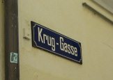Road sign Kruggasse ("Jar
                        Alley")