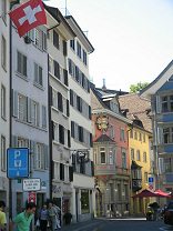 Zurich, Waaggasse (Balance Alley), row of
                        houses