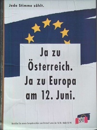 poster of SP� in Austria for an
                                    access to the EU with the
                                    manipulation "Yes to
                                    Europe" as if countries without
                                    an EU membership would not be part
                                    of "Europe" any more