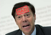 Nazi historian Christoph
                                      M�rgeli, baron of the Lies,
                                      portrait