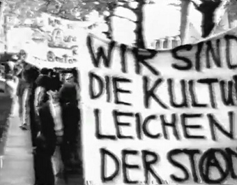 Demonstration "WIr sind
                die Kulturleichen der Stadt", 30.5.1980