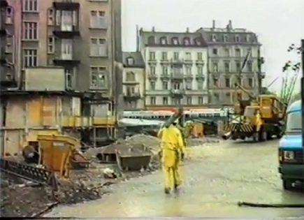 Badenerstrasse in Zrich,
                  der Huserkomplex ist 1990 abgerissen
