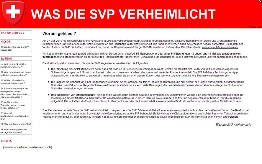 Was die SVP
                        verheimlicht, 2010,
                        http://www.wasdiesvpverheimlicht.ch