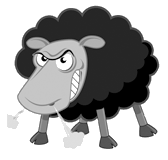 Das
                        schwarze Schaf wehrt sich, Logo 01