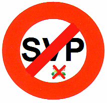 Verkehrszeichen "SVP verboten"