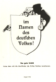 August 1934: Zensur im Dritten Reich mit Schild
                  und Pistole