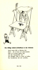 March 1938: Jakob Schaffner is selling swastika
                    badges as a "cheap Jakob"