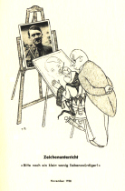November 1938: Censorship also in a portrait of
                  Hitler